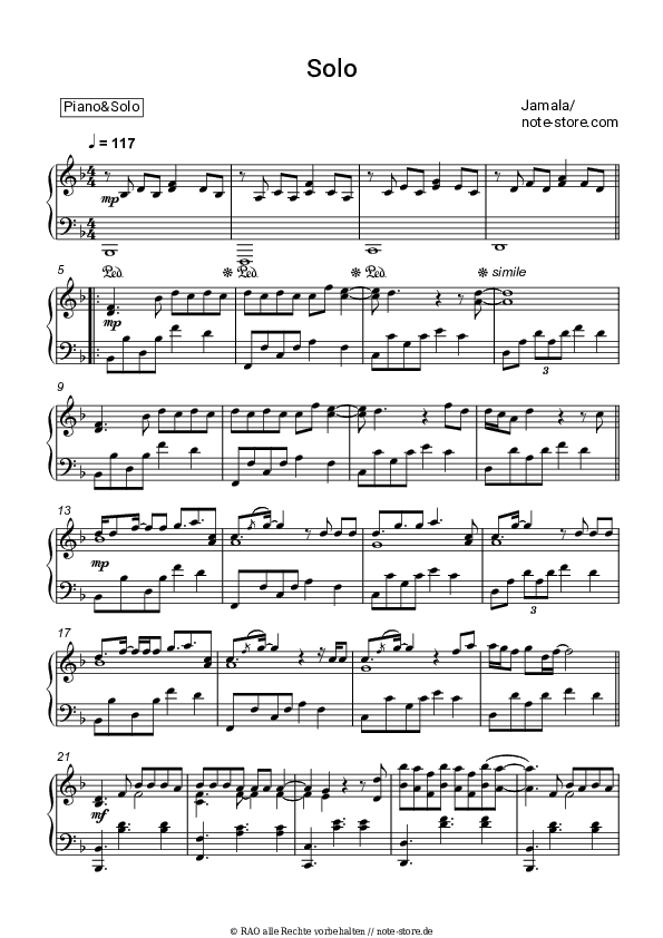 Noten Jamala - Solo - Klavier.Solo
