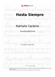 Noten, Akkorde Nathalie Cardone - Hasta Siempre