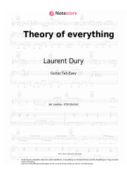 Noten, Akkorde Laurent Dury, Artsound - Theory of everything