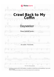 Noten, Akkorde Dayseeker - Crawl Back to My Coffin