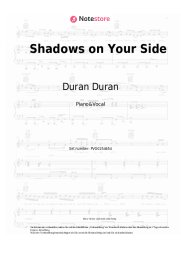 Noten, Akkorde Duran Duran - Shadows on Your Side