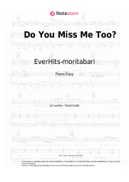 Noten, Akkorde EverHits-moritabari - Do You Miss Me Too?