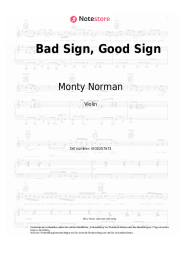 Noten, Akkorde Monty Norman - Bad Sign, Good Sign