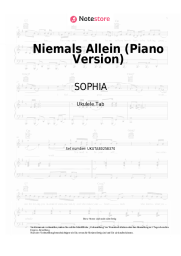 undefined SOPHIA - Niemals Allein (Piano Version)