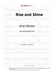 Noten, Akkorde Ariel Winter - Rise and Shine
