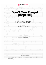 Noten, Akkorde Christian Borle, Amir Talai, Sam Haft, Andrew Underberg - Don’t You Forget (Reprise)
