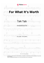 Noten, Akkorde Talk Talk - For What It’s Worth