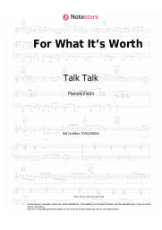 Noten, Akkorde Talk Talk - For What It’s Worth