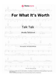 Noten, Akkorde Talk Talk - For What It’s Worth