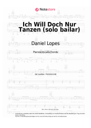 Noten, Akkorde Daniel Lopes - Ich Will Doch Nur Tanzen (solo bailar)