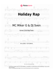 Noten, Akkorde MC Miker G & DJ Sven - Holiday Rap