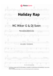 Noten, Akkorde MC Miker G & DJ Sven - Holiday Rap