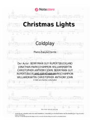 Noten, Akkorde Coldplay - Christmas Lights