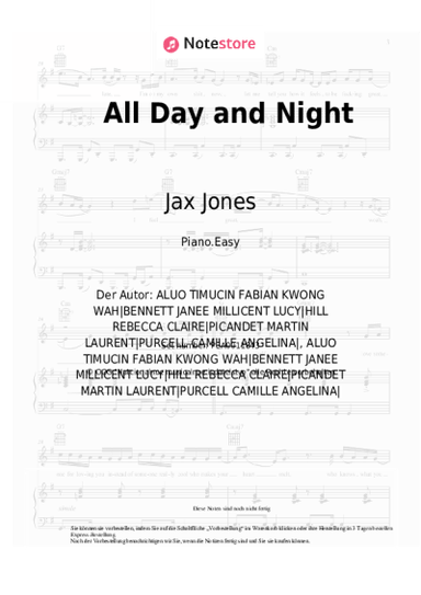 Noten, Akkorde Jax Jones, Martin Solveig, Madison Beer - All Day and Night