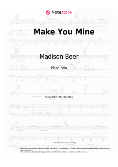 Noten, Akkorde Madison Beer - Make You Mine