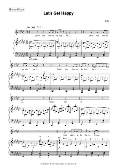 Noten, Akkorde Lou - Let’s Get Happy