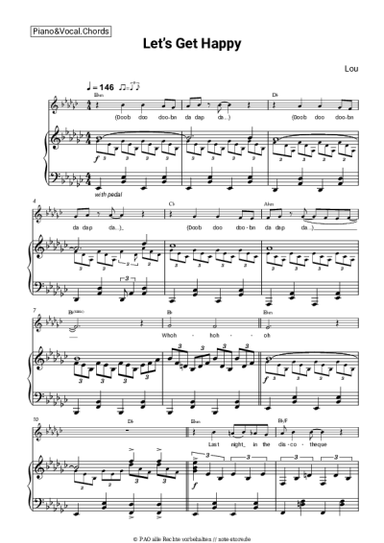 Noten, Akkorde Lou - Let’s Get Happy