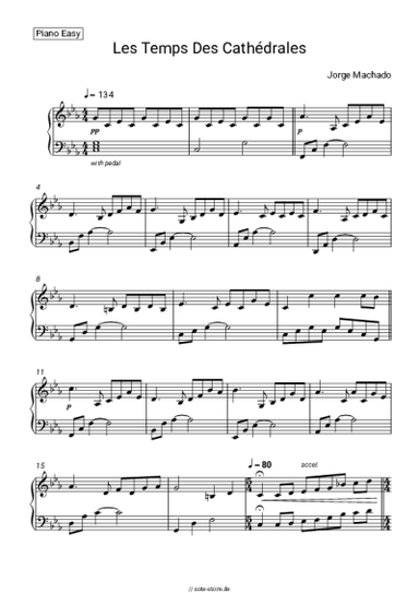 Noten, Akkorde Jorge Machado - les temps des cathedrales