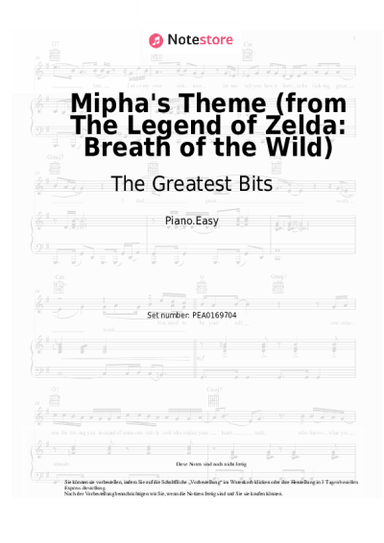 Noten, Akkorde The Greatest Bits - Mipha's Theme (from The Legend of Zelda: Breath of the Wild)