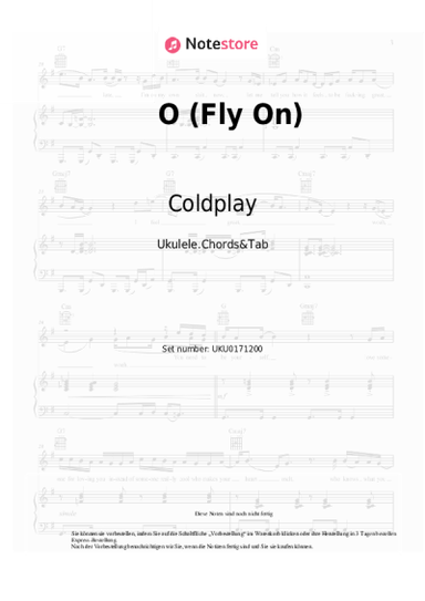 Noten, Akkorde Coldplay - O (Fly On)