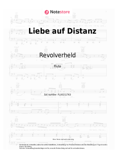 Noten, Akkorde Revolverheld, Antje Schomaker - Liebe auf Distanz