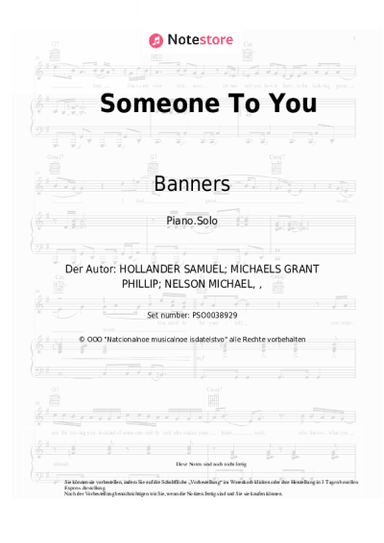 Noten, Akkorde Banners - Someone To You