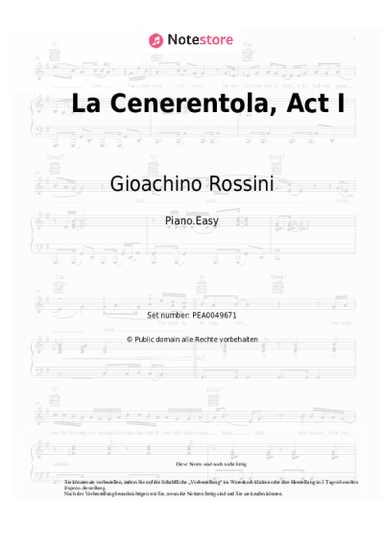 Noten, Akkorde Gioachino Rossini - La Cenerentola, Act I: Scene 1: Introduction - No, no, no: non v'e