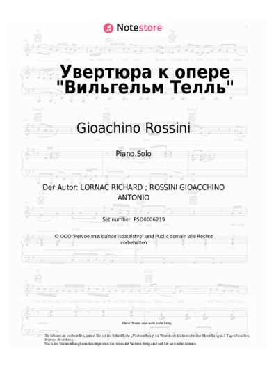 Noten, Akkorde Gioachino Rossini - Overture from Guillaume Tell