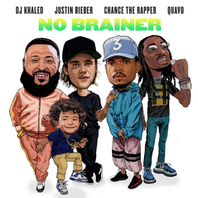 DJ Khaled, Chance the Rapper, Quavo, Justin Bieber - No Brainer Noten für Piano