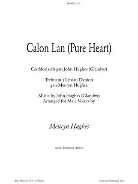 Music of Wales - Calon Lân Noten für Piano