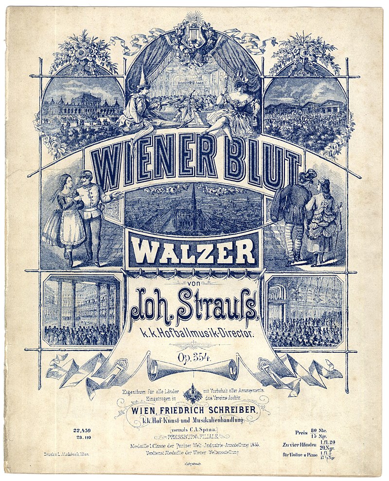 Johann Strauss II - Wiener Blut, Op.354 Noten für Piano