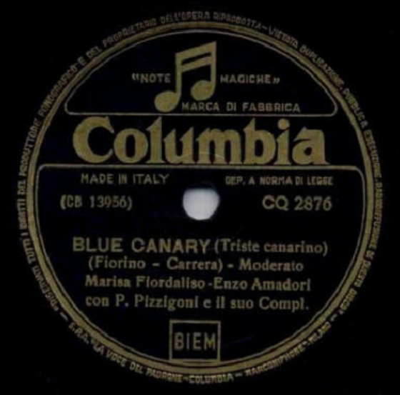 Marisa Fiordaliso, Enzo Amadori - Blue Canary Noten für Piano