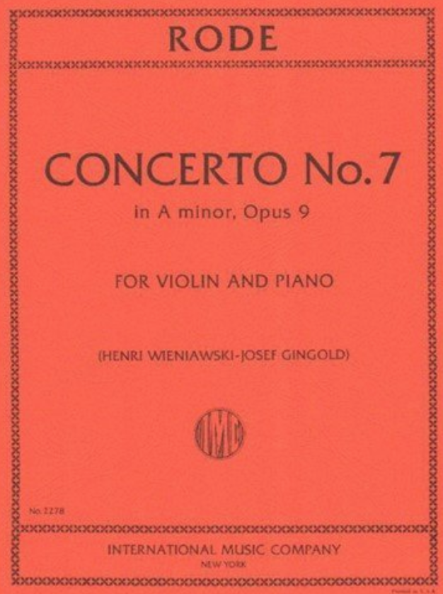 Pierre Rode Violin Concerto No. 7 in A minor, Op.9 I. Moderato Noten