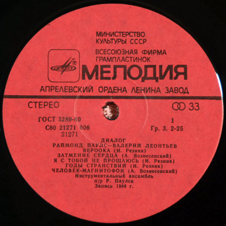 Valery Leontiev, Raimonds Pauls - Верооко Noten für Piano