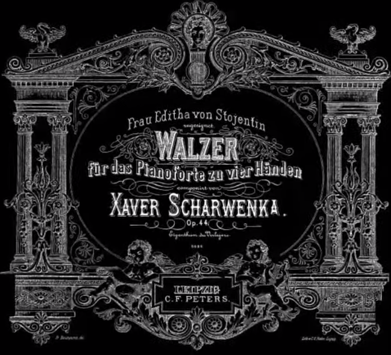 Xaver Scharwenka - Two Waltzes, Op. 44: 1. Con spirito Noten für Piano