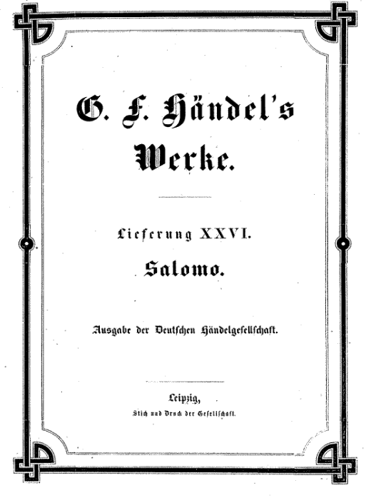 George Handel - Solomon HWV 67: Overture Noten für Piano