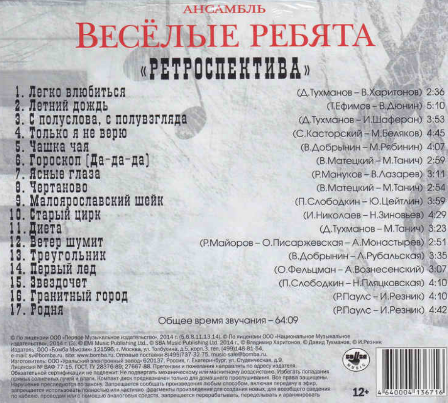 Vesyolye Rebyata, David Tukhmanov - Диета Noten für Piano