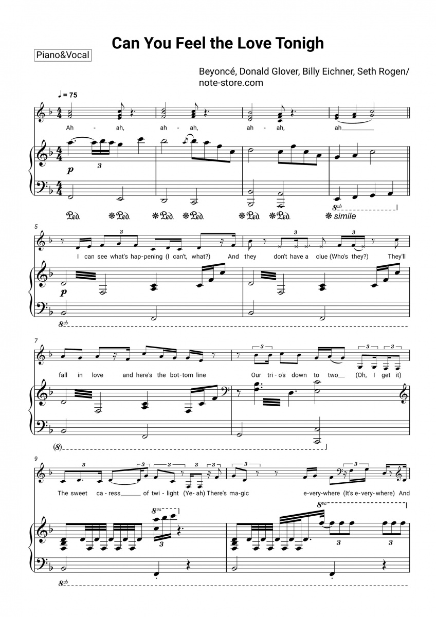 Can You Feel The Love Tonight Piano Midi