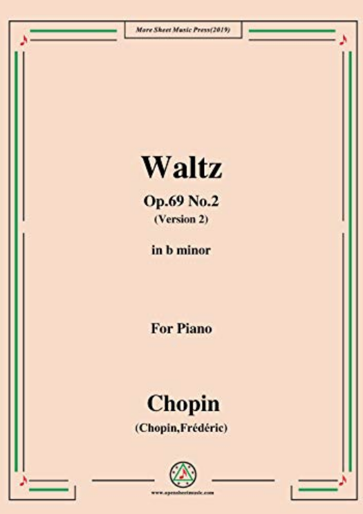 Frederic Chopin - Waltz in B minor, Op. 69, No. 2 Noten für Piano