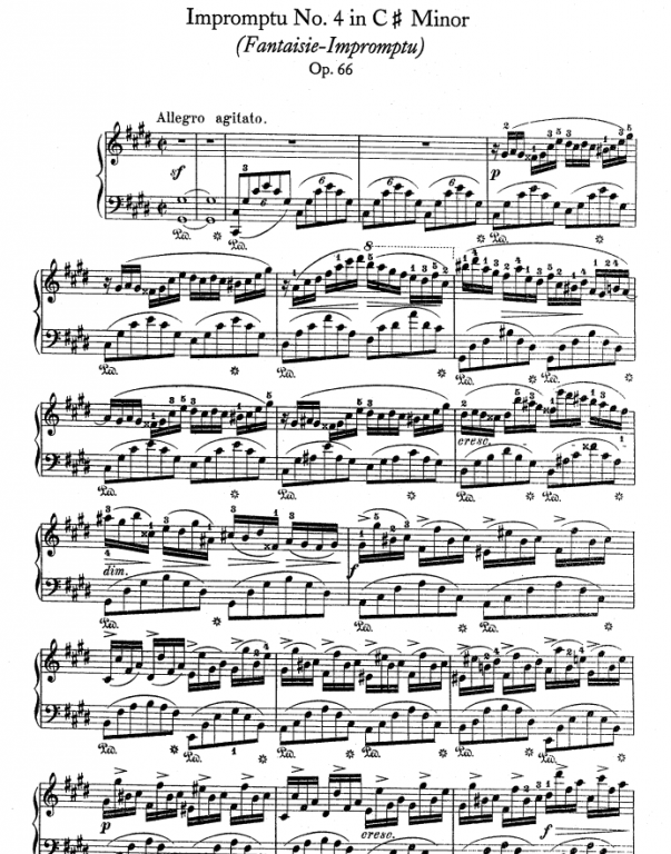 Noten Frederic Chopin - Fantaisie Impromptu, Op. 66 - Klavier.Solo