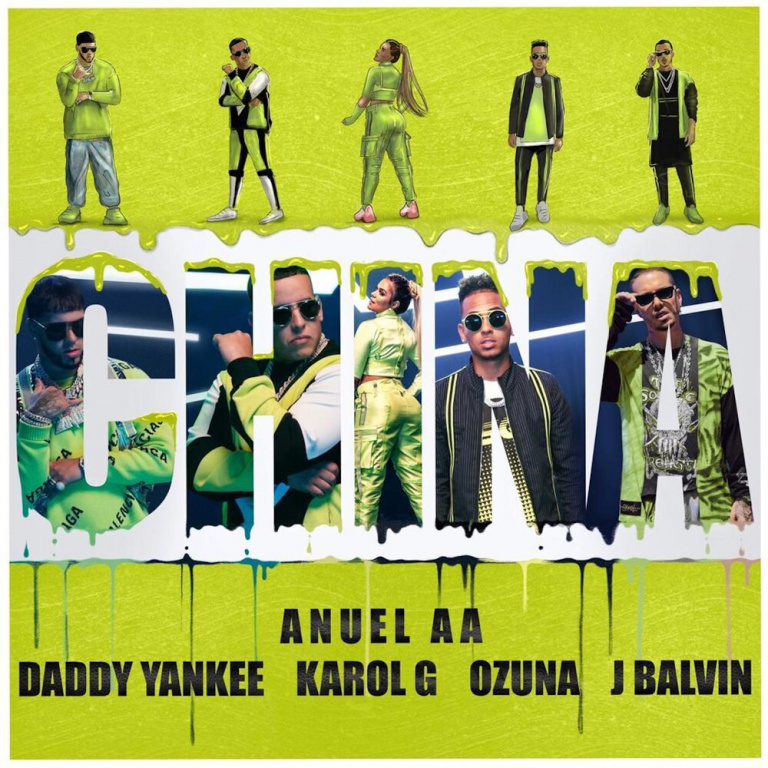 Daddy Yankee, J Balvin, Ozuna, Anuel AA, Karol G - China Noten für Piano