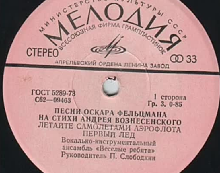Vesyolye Rebyata, Oscar Feltsman - Первый лед Noten für Piano
