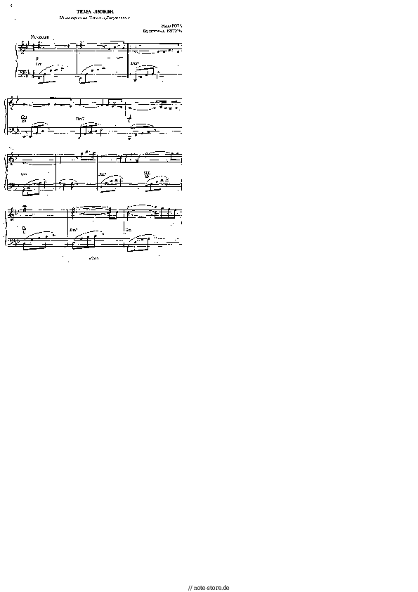 Nino Rota - Love Theme (From Romeo and Juliet) Noten für Piano