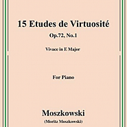 Moritz Moszkowski - 15 Etudes de Virtuosite, Op.72: No.1 Vivace Noten für Piano