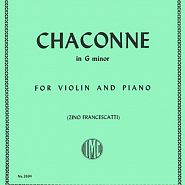 Tomaso Antonio Vitali - Chaconne in G minor Noten für Piano