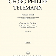 Georg Philipp Telemann - Concerto for Recorder and Flute, TWV 52:e1: II. Allegro Noten für Piano