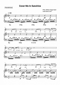 P Nk Willow Sage Hart Cover Me In Sunshine Noten Fur Piano Downloaden Fur Anfanger Klavier Gesang Sku Pvo0041119