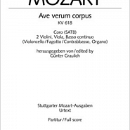 Wolfgang Amadeus Mozart - Ave verum corpus, K.618 Noten für Piano