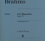 Johannes Brahms - Rhapsody in B minor – Op. 79 No. 1 Noten für Piano