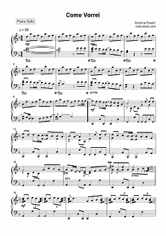 Ricchi e Poveri - Come vorrei Noten für Piano downloaden ...